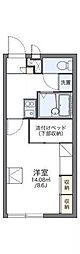 レオパレス古川 1Kの間取図画像