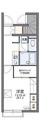 レオパレスライトスペース1 1Kの間取図画像