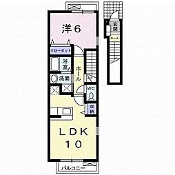 ジェルメ 1LDKの間取図画像