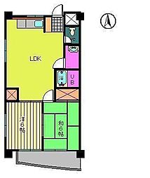メゾンスィート 2LDKの間取図画像