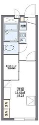 レオパレス平七屋 1Kの間取図画像