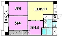 スカイピア保免 3LDKの間取図画像