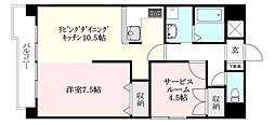 ROYALANNEX喜与町 1SLDKの間取図画像