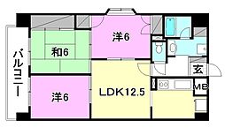 ベルメゾン松前 701 号室 7階3LDKの間取り