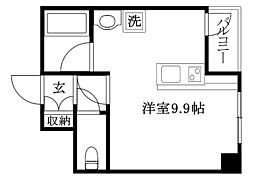 大手町ジョア 809 号室 8階ワンルームの間取り