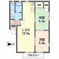 間取図画像 2LDK