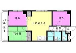 フライブルクカースル 3LDKの間取図画像