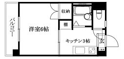 エミグランド清水町 1Kの間取図画像
