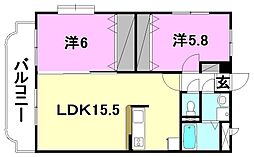 間取図画像 2LDK