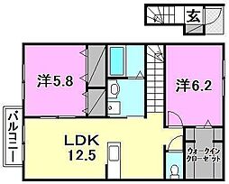 セントロイエル南斎院 2LDKの間取図画像