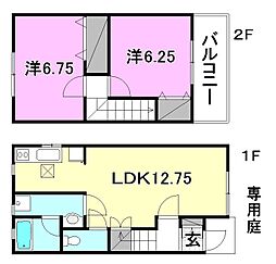 シアンガーデン 2LDKの間取図画像
