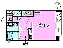 さくらガーデン ワンルームの間取図画像