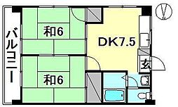 グレース天山 2DKの間取図画像