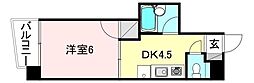 KBコート本町2 1DKの間取図画像