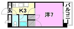 グレースフルハイツ 1Kの間取図画像
