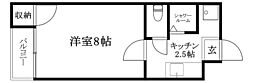 F愛光マンション 1Kの間取図画像