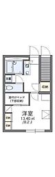 レオパレスプレミール鳥の木 1Kの間取図画像