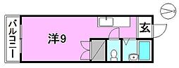 オックスフォード・サーカス木屋町 ワンルームの間取図画像