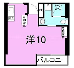 7colors-Apartment ワンルームの間取図画像