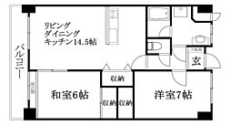 フォーレスト2 2LDKの間取図画像