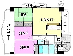 サクラメントアヴェニュー 3LDKの間取図画像