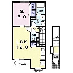 ハナコート 1LDKの間取図画像
