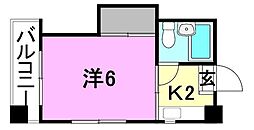 メゾンソフィア2 1Kの間取図画像