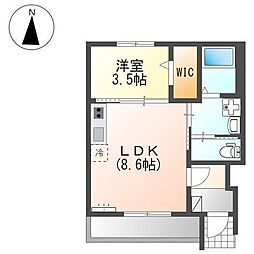 サンシャイン針田3 1LDKの間取図画像