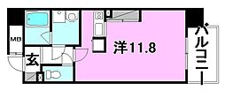 エイデンビル本町 ワンルームの間取図画像