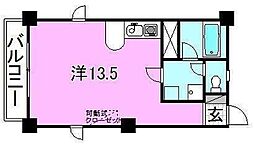 ベルハイム38 ワンルームの間取図画像