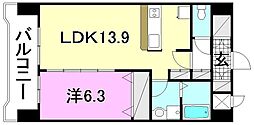 ロイヤルステージフジワラ 1LDKの間取図画像