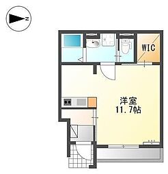 コンフォートN ワンルームの間取図画像
