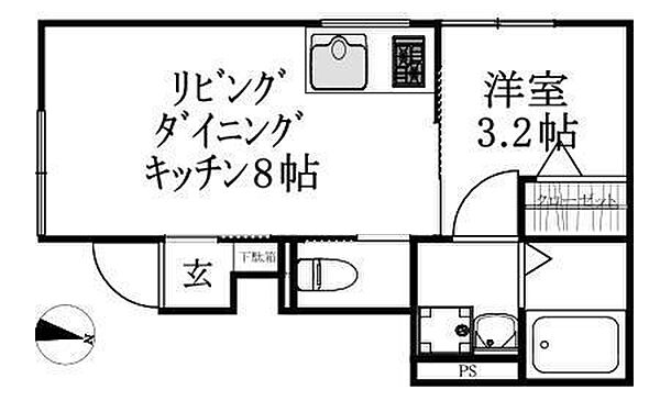 エスト小坂 101 号室｜愛媛県松山市小坂1丁目(賃貸アパート1LDK・1階・27.86㎡)の写真 その2