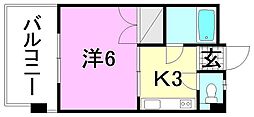 間取図画像 1K