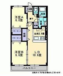 間取図画像 2LDK