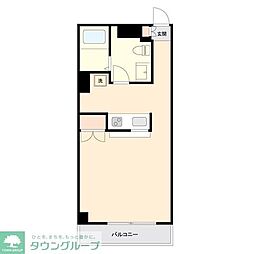 小田急小田原線 町田駅 徒歩12分の賃貸マンション 2階1Kの間取り