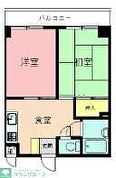 レジデンス秀 1階2Kの間取り