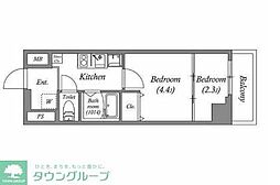 N-flats町田 11階1DKの間取り