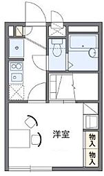 東急こどもの国線 恩田駅 徒歩8分の賃貸アパート 1階1Kの間取り