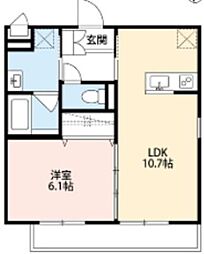 デュラカーサ・ルシアカワワ3 1LDKの間取図画像
