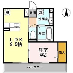 GrandeFare仲町台 1LDKの間取図画像