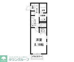 エクレール 1Kの間取図画像