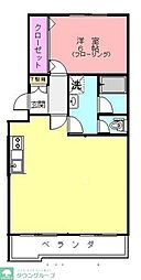 グリーンヒル藤が丘C 1LDKの間取図画像
