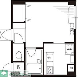 セカンドウィスタリアヒルズ ワンルームの間取図画像