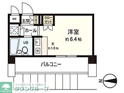 パーク・ノヴァ鷺沼 ワンルームの間取図画像