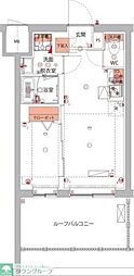 ハーモニーレジデンスパレスフロント 1LDKの間取図画像