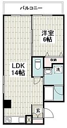 やよいビル 1LDKの間取図画像