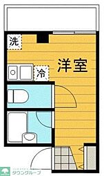 メゾン・ド・ヴィレ鷺沼 ワンルームの間取図画像