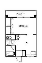 きさらぎビル 1DKの間取図画像