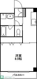 吉村ビル 1Kの間取図画像